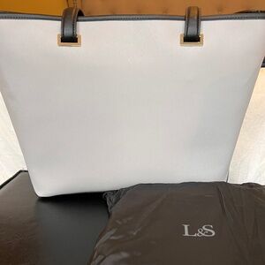 LO and Sons light gray Seville 15” tote/laptop bag